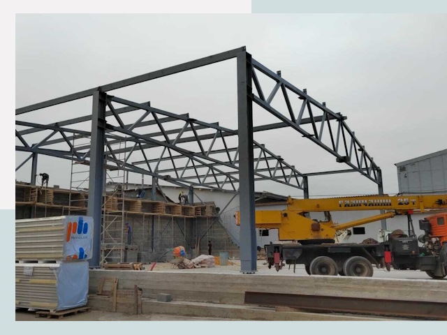 Строительство цехов в Волжском