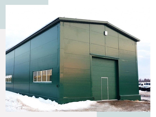 Двускатные ангары в Волжском