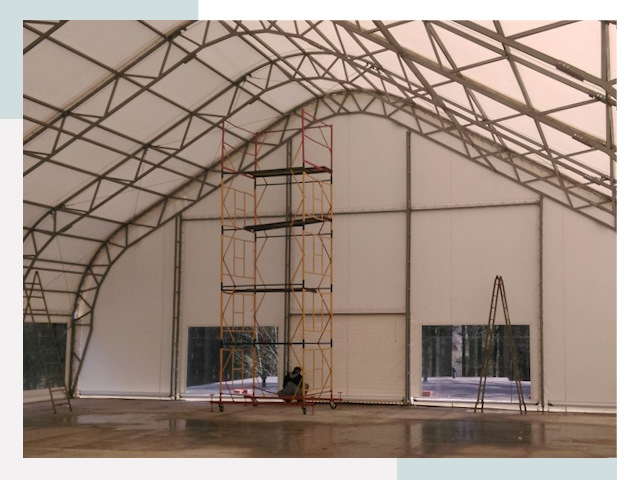 Шатровые ангары в Волжском