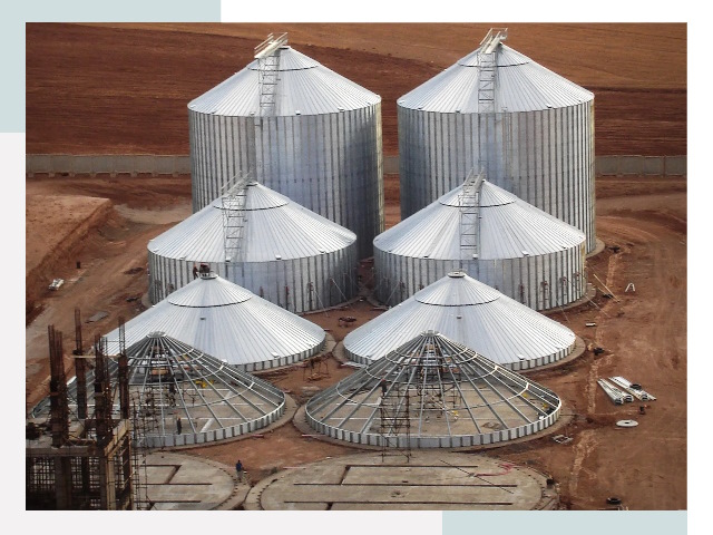 Строительство зерновых силосов в Волжском