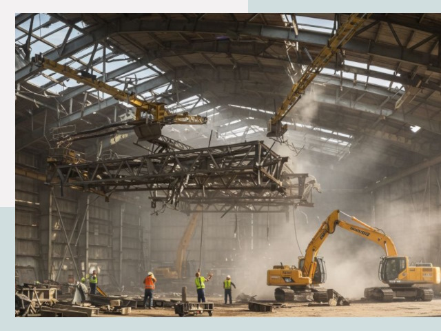 Демонтаж ангаров в Волжском от 608 руб. за м²